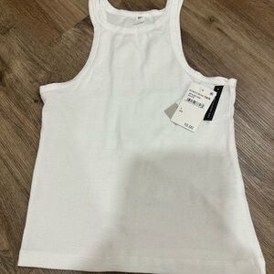 BP. White Ribbed Tank Top